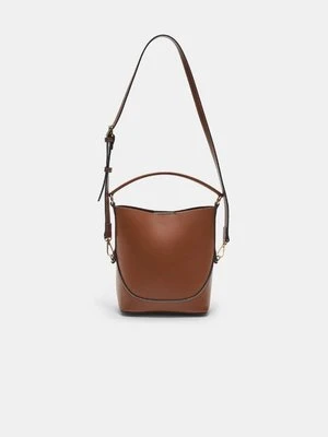 Stradivarius Torebka mini bucket z uchwytem  Jasny wielbłądzi
