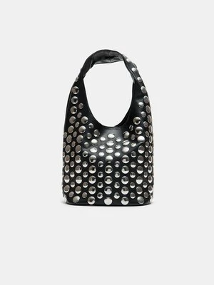 Stradivarius Torebka na ramię z ćwiekami  Czarny