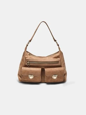 Stradivarius Torebka na ramię z kieszeniami  Karmelowy