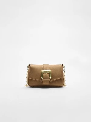 Stradivarius Torebka na ramię z klamrą  Karmelowy