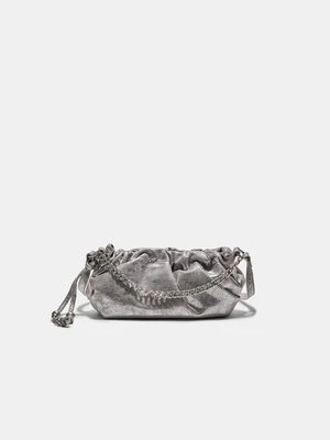 Stradivarius Torebka na ramię z koralikami  Szary