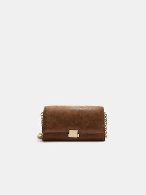 Stradivarius Torebka na ramię z metalowym elementem zamykającym  Brązowy