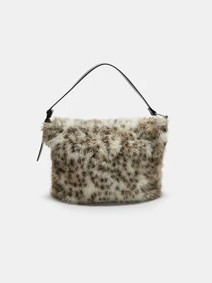 Stradivarius Torebka na ramię ze sztucznego futra  Beżowy