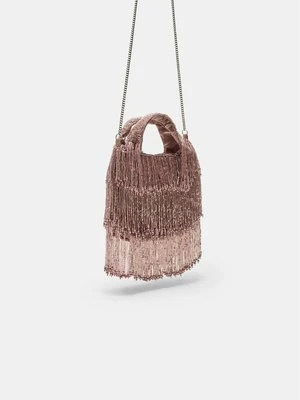 Stradivarius Torebka shopper w wężowy wzór  Fuksja