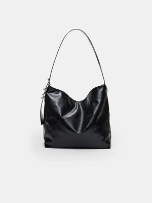 Stradivarius Torebka typu bucket ze sztucznej skóry Czarny