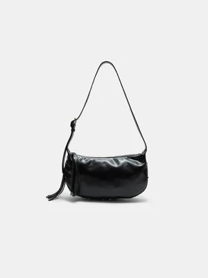 Stradivarius Torebka z ćwiekami i frędzlami  Czarny