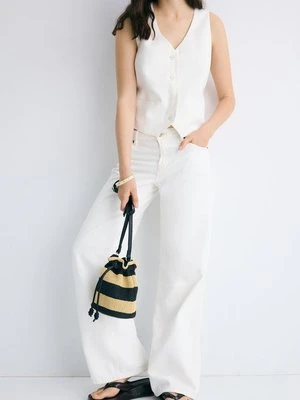 Stradivarius Torebka z szydełkowanej tkaniny  Ecru