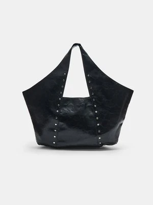 Stradivarius Torebka ze sztucznej skóry z ćwiekami  Czarny