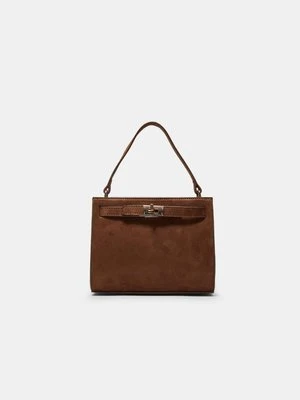 Stradivarius Usztywniana torebka listonoszka pudełko  Brązowy