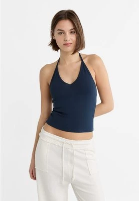 Stradivarius Wiązany top z dekoltem halter  Morski