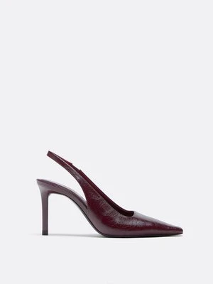 Stradivarius WIDE FIT. Podstawowe szpilki  Ciemnoczerwony