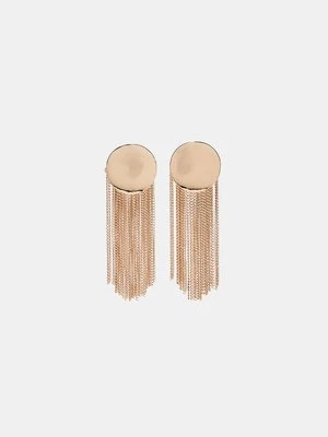 Stradivarius Wiszący kolczyk z łańcuszkiem  Złoty