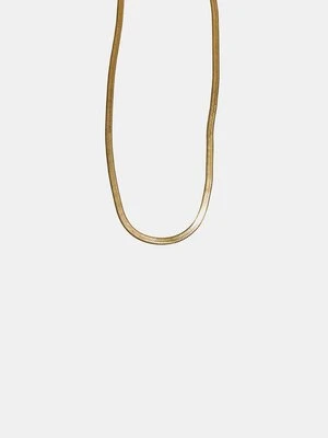 Stradivarius Wodoodporny łańcuszek typu wężyk  Żółty