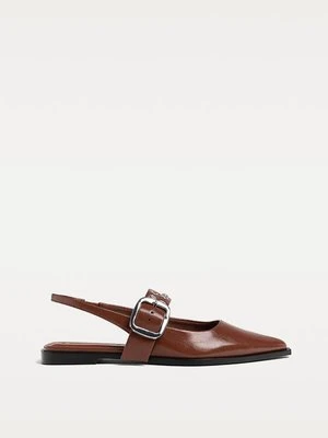 Stradivarius Wsuwane baleriny ze sprzączką  BRĄZOWY