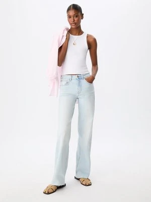 Stradivarius Wygodne dżinsy straight  JASNONIEBIESKI DENIM