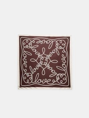 Stradivarius Wzorzysta chustka  Wiśniowy