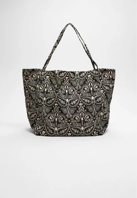 Stradivarius Wzorzysta torba shopper  Czarny