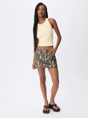 Stradivarius Wzorzyste spódnico-spodnie  Khaki