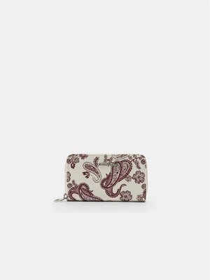 Stradivarius Wzorzysty prostokątny portfel  Pastelowy róż