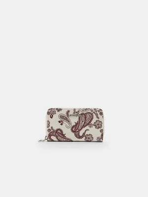 Stradivarius Wzorzysty prostokątny portfel  Pastelowy róż