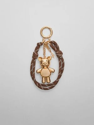 Stradivarius Zawieszka miś z metalowym elementem  Złoty