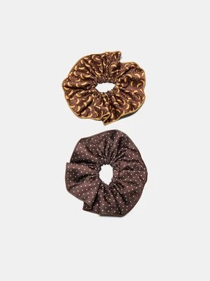 Stradivarius Zestaw 2 dużych gumek do włosów  Brązowy