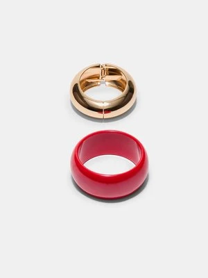 Stradivarius Zestaw 2 łączonych bransoletek  Czerwony