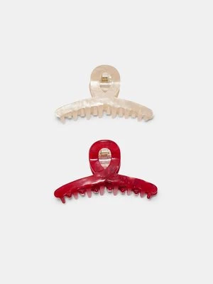 Stradivarius Zestaw 2 małych spinek  Czerwony