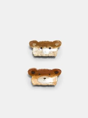 Stradivarius Zestaw 2 spinek do włosów misie  Brązowy