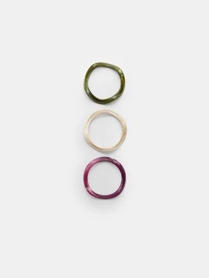 Stradivarius Zestaw 3 pasujących bransoletek  Liliowy