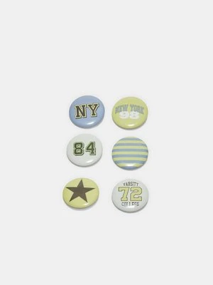 Stradivarius Zestaw 6 spinek  Żółty pastelowy