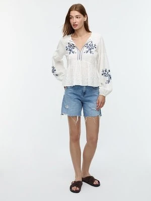 Zdjęcie produktu Stradivarius Zwiewna bluzka z haftami  Biały