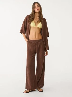 Stradivarius Zwiewna koszula bawełniana  Brązowy