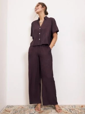 Stradivarius Zwiewna koszula na guziki  Fioletowy