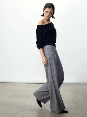 Stradivarius Zwiewne spodnie wizytowe  Ciemnoszary