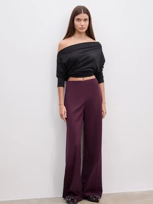 Stradivarius Zwiewne spodnie wizytowe  Fioletowy