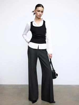 Stradivarius Zwiewne spodnie wizytowe  Szary