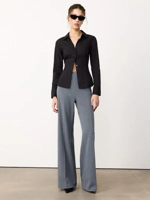 Stradivarius Zwiewne spodnie wizytowe  Szary