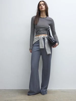 Stradivarius Zwiewne spodnie wizytowe  Szary