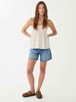 Zdjęcie produktu Stradivarius Zwiewny top na ramiączkach z lnem  Kamień