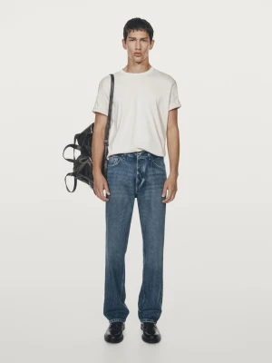 Straight Fit Jeans - Ciemnoniebieski - - Massimo Dutti - Male