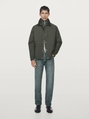 Straight Fit Jeans - Średni Niebieski - - Massimo Dutti - Male