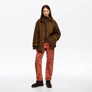 STRAIGTH CROPPED - Spodnie jeansowe Lynx brązowe BIMBA Y LOLA