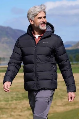 Stratus męska kurtka puchowa z kapturem pack-away - Black Mountain Warehouse