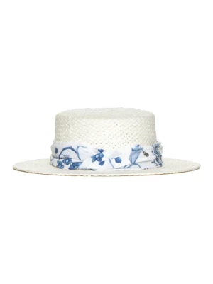 Straw Scarf Wide Brim Hat Maison Michel