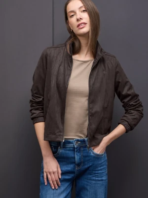 Street One Bluza damska Kobiety Sztuczne włókno brązowy,