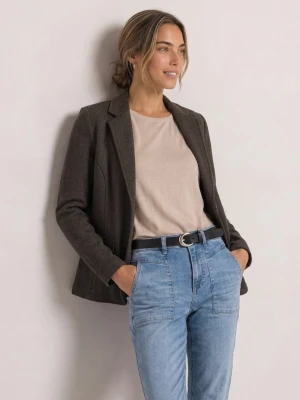 Street One bluza typu blazer Kobiety Bawełna brązowy