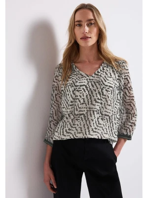 Street One Bluzka w kolorze beżowo-czarnym rozmiar: 36