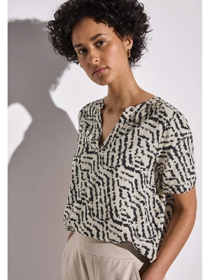 Street One Bluzka w kolorze beżowo-czarnym rozmiar: 40