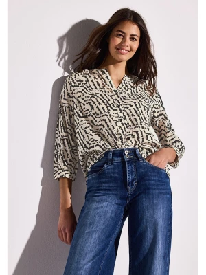 Street One Bluzka w kolorze beżowo-czarnym rozmiar: 40